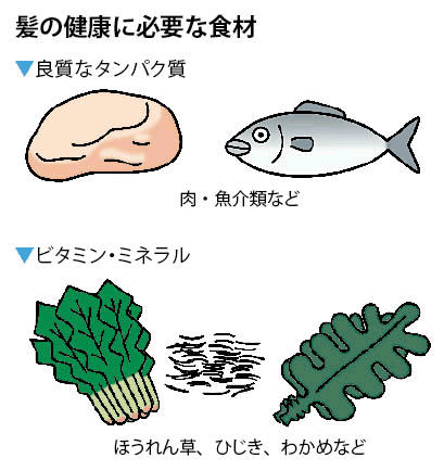 抜け毛ケアに、髪の健康に必要な食材