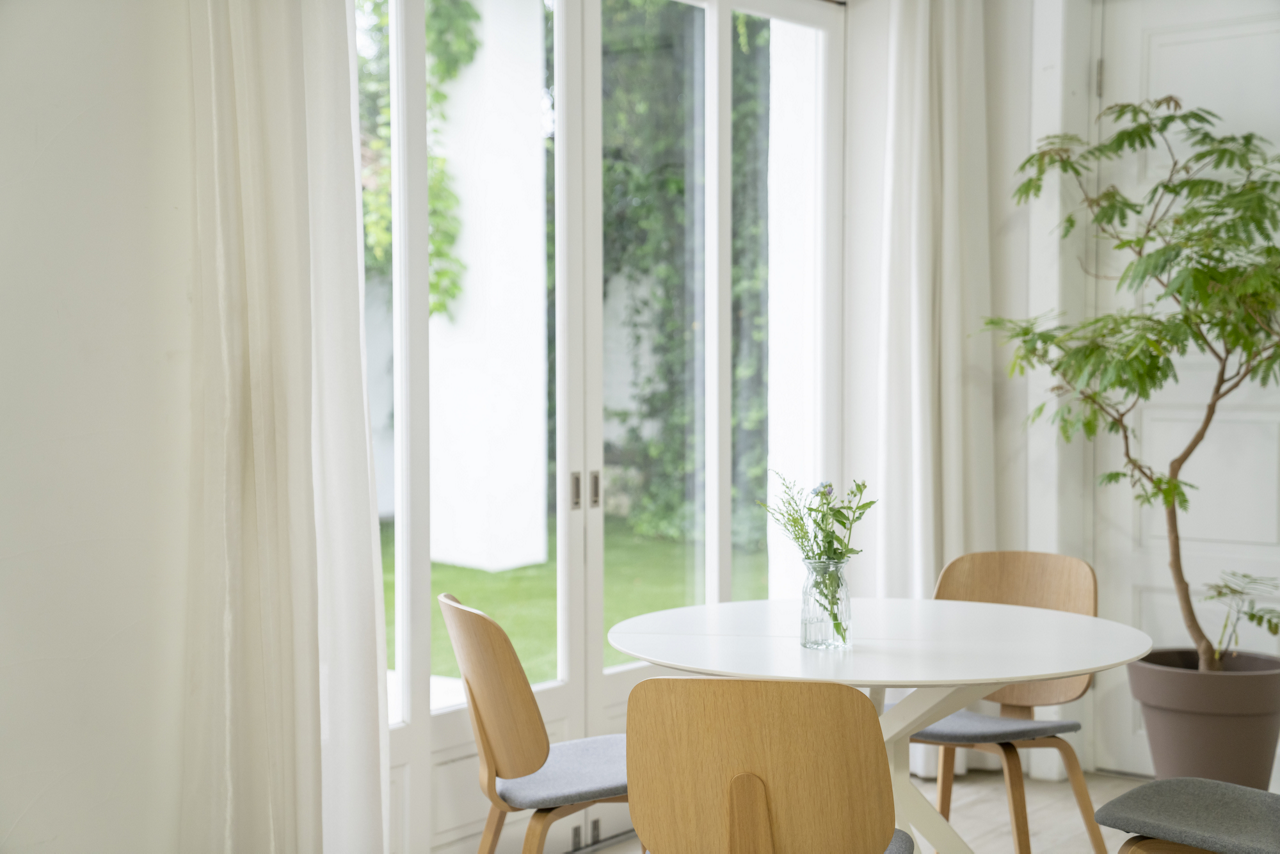 ストレス解消法の一つ、部屋に植物を取り入れて自然と触れ合うイメージ画像