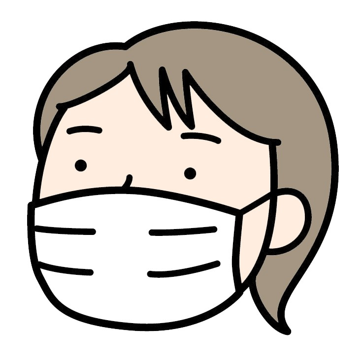 マスクのポイントは、マスクと肌の隙間からウイルスや細菌が入ってこないように、ぴったりとフィットさせる。