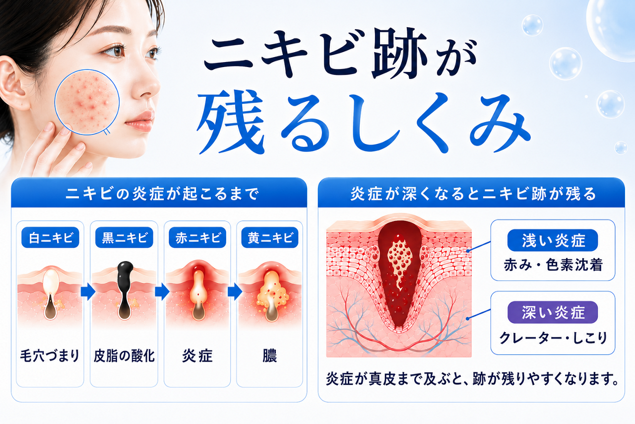 ニキビ跡が残るしくみ