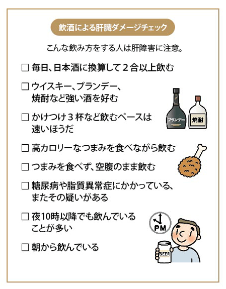 飲酒による肝臓ダメージチェック