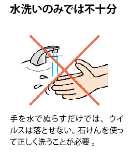 水洗いのみでは不十分