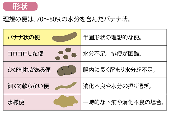 便に現れる健康状態