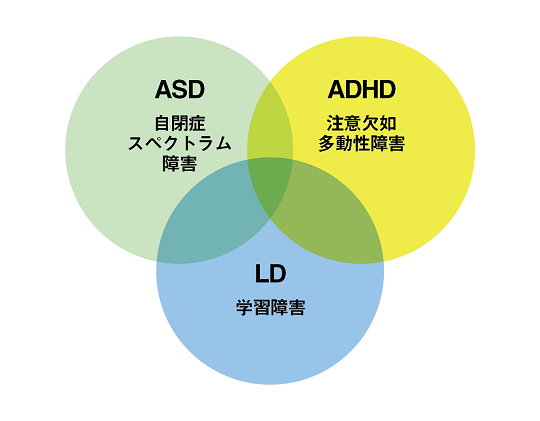 ASD、ADHD、LD