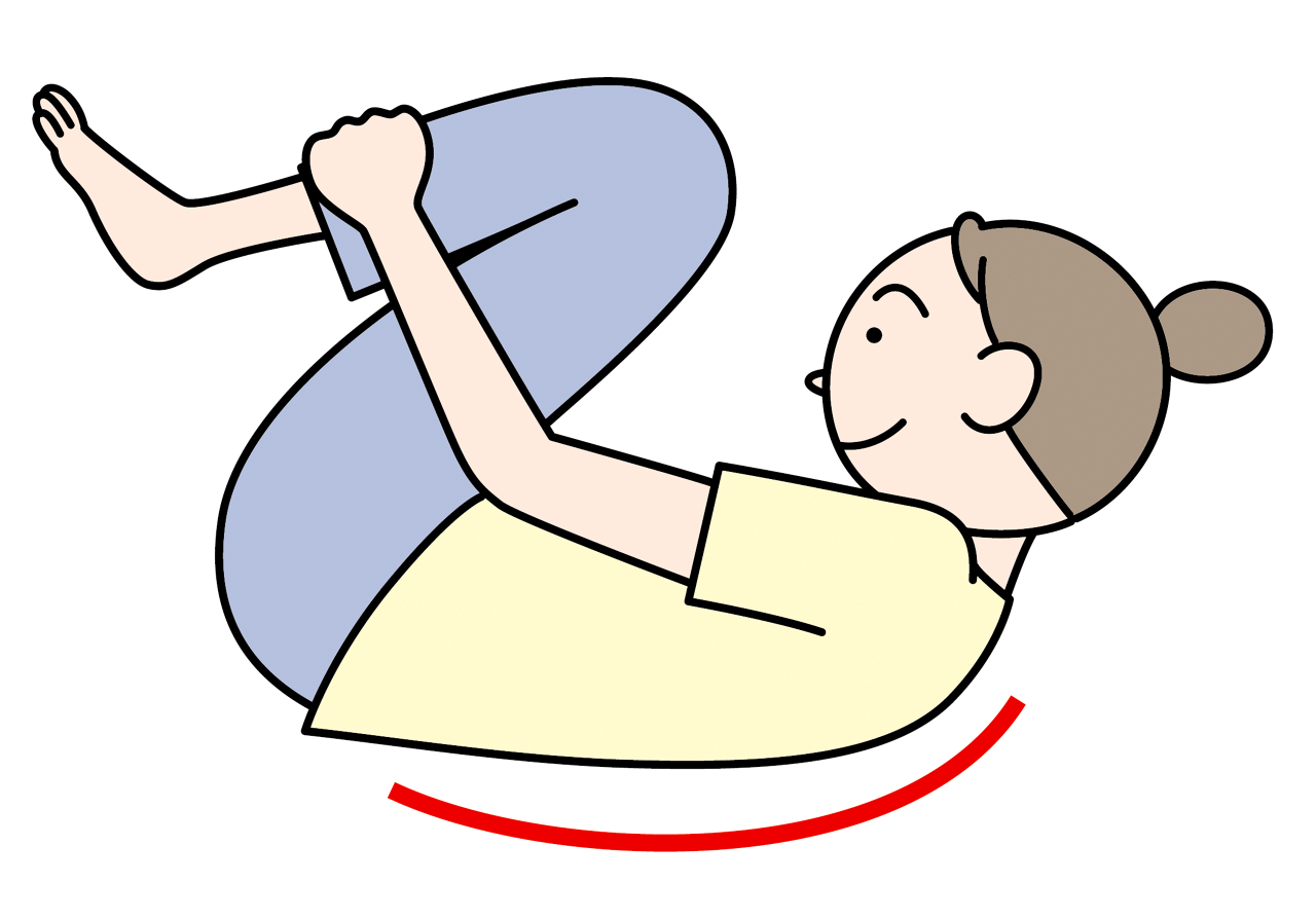 ぎっくり腰予防におすすめのストレッチ：膝抱え体操