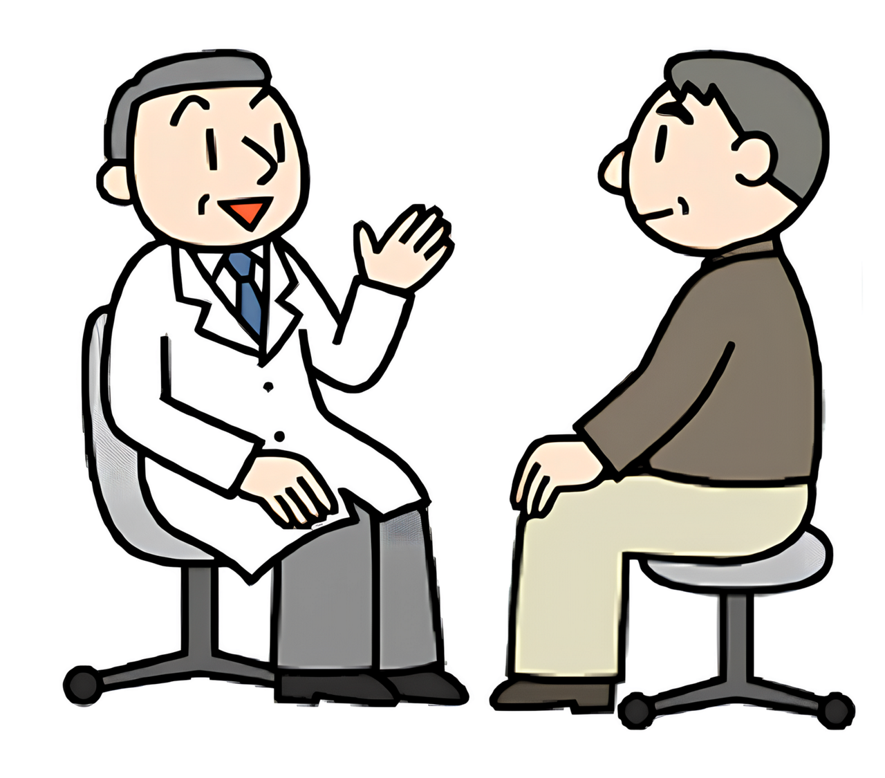 皮膚科専門医を受診するイラスト