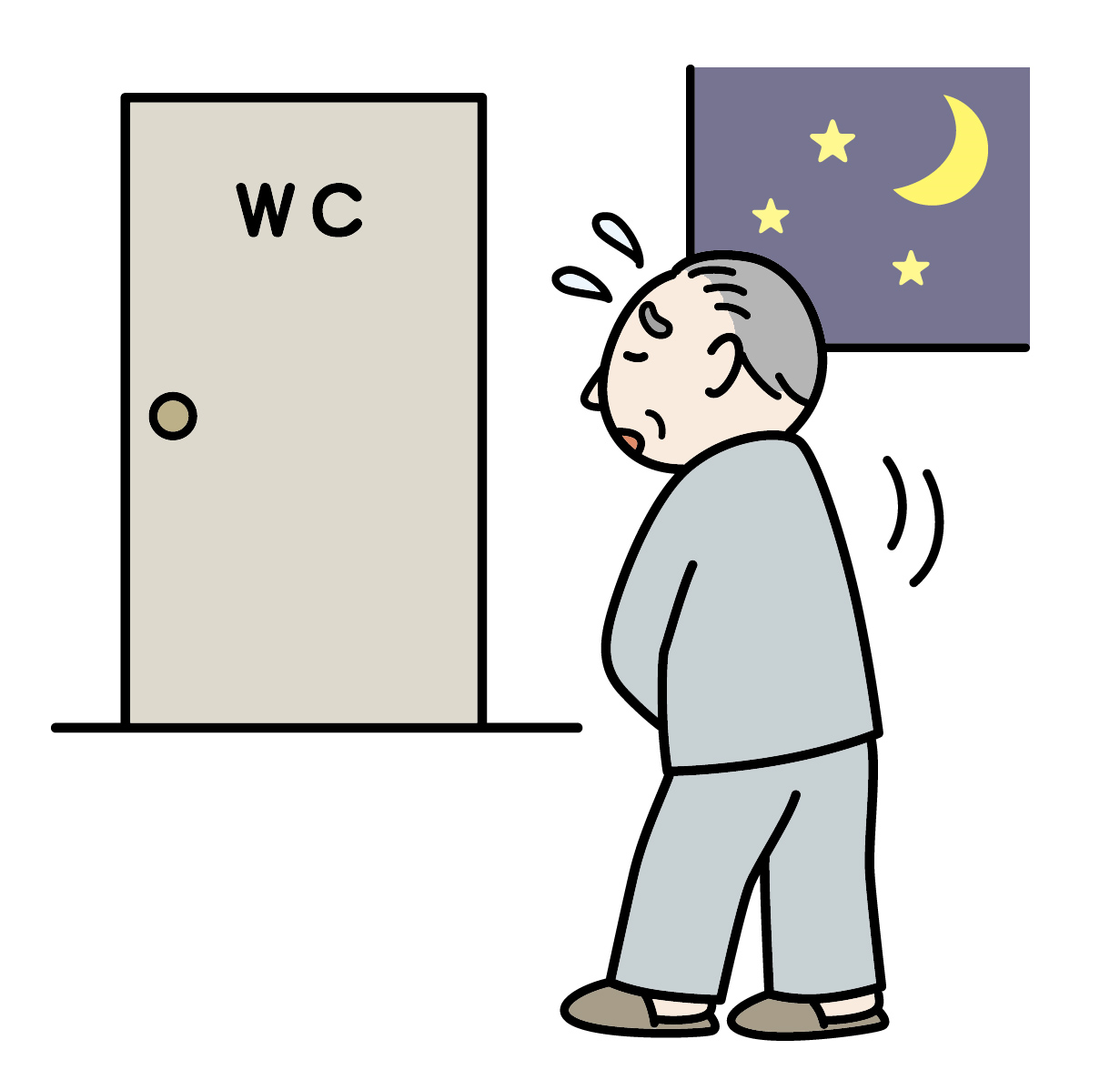 夜間頻尿のイメージイラスト