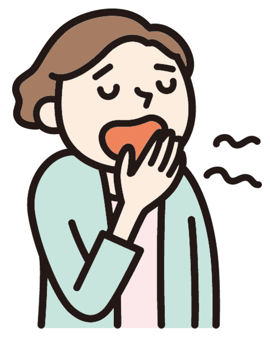 天気痛の予兆であくびをするイメージイラスト