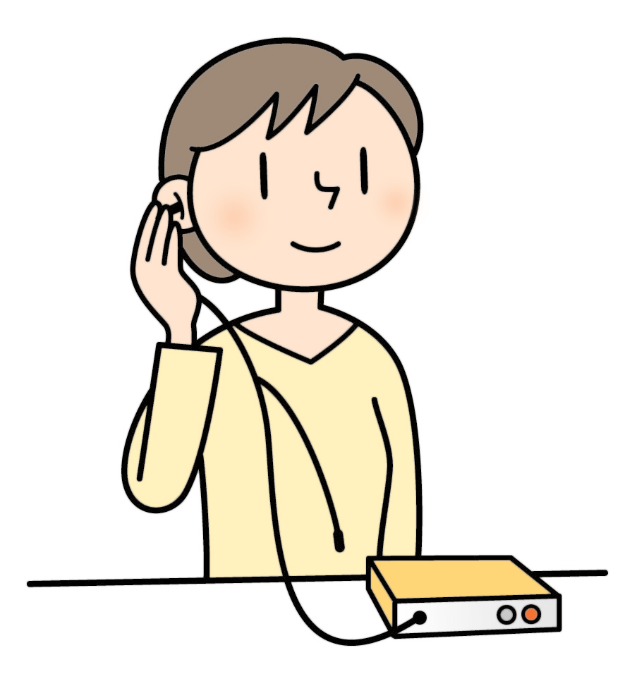 耳鳴りの検査のイメージイラスト