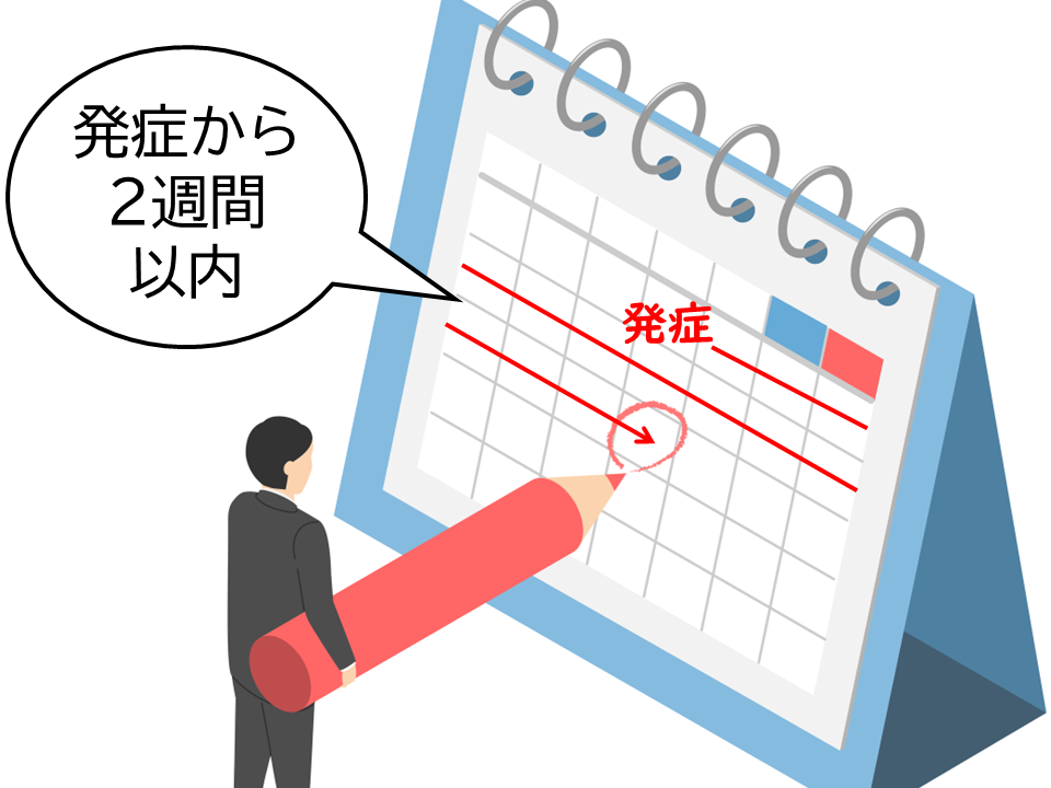 突発性難聴は発症してから遅くとも2週間以内に耳鼻咽喉科を受診することが非常に大切な疾患であることを表すイメージ画像