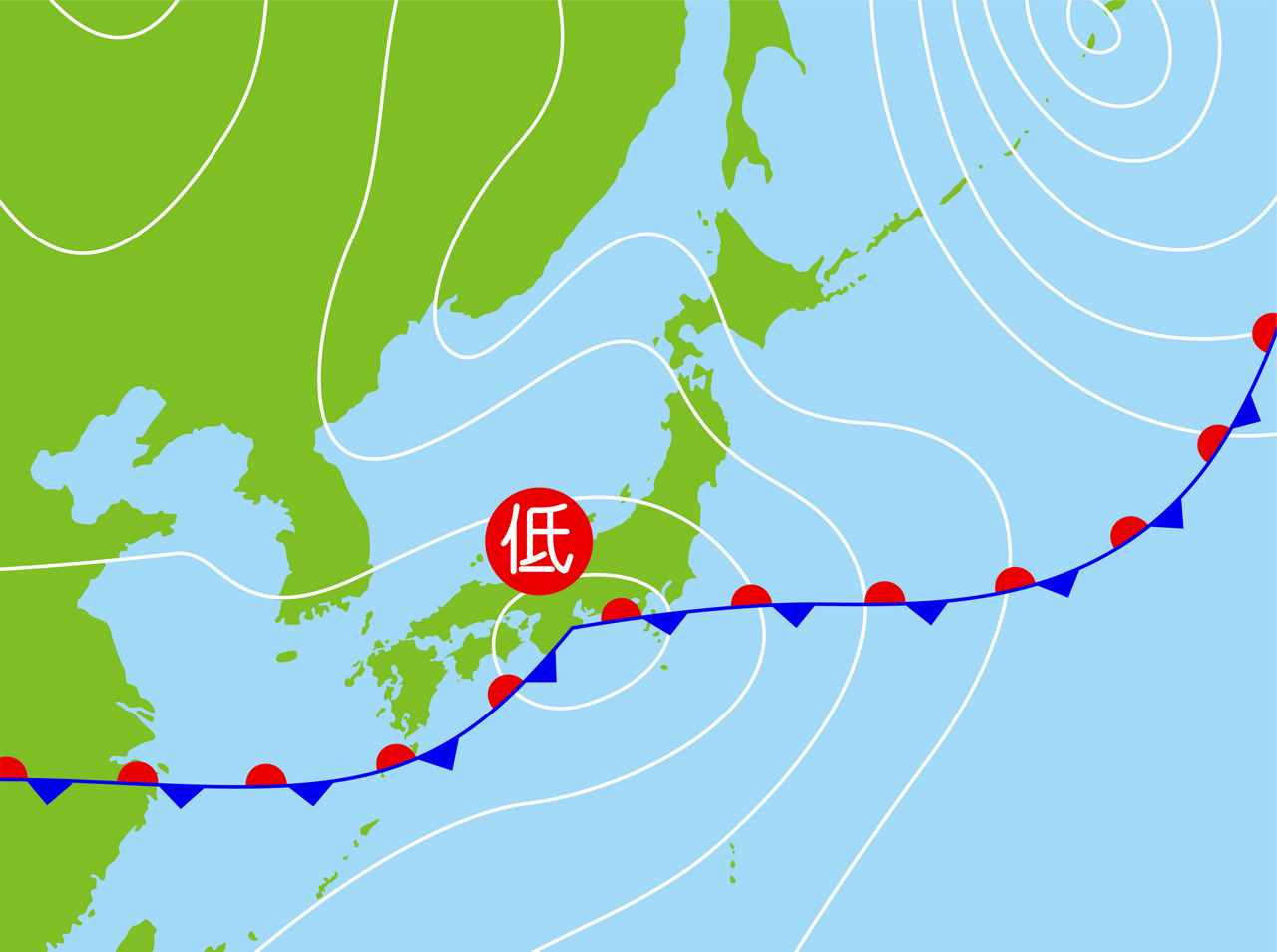 天気図のイメージイラスト