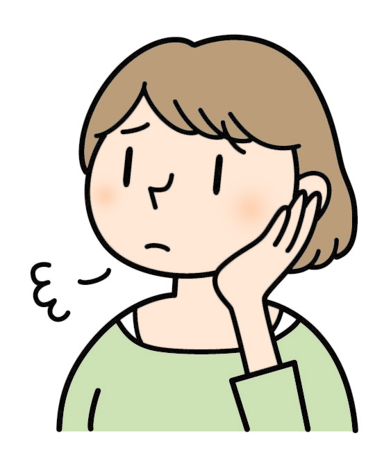 全身の倦怠感や疲労感を感じているイメージイラスト