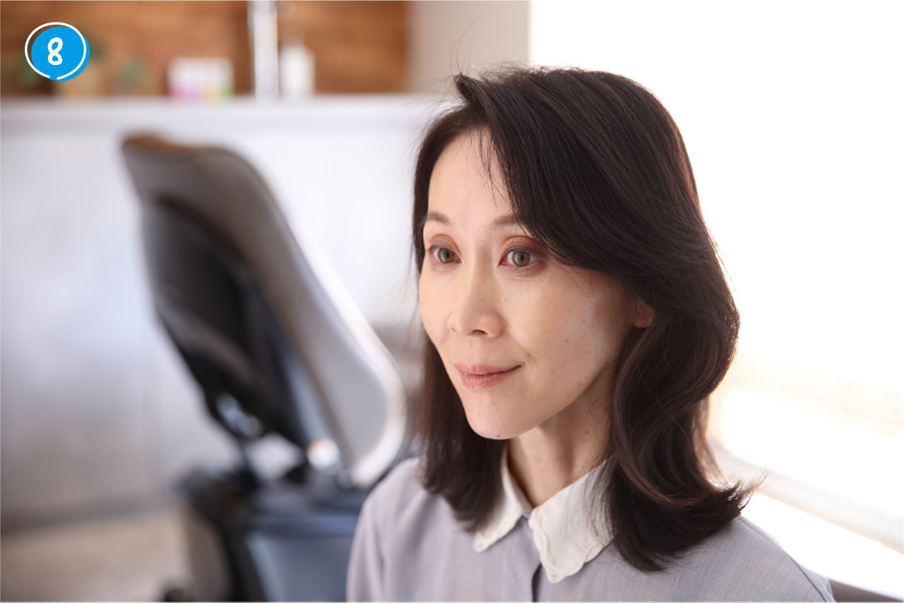 ⑧潰さないようにふんわり整えたらできあがり。